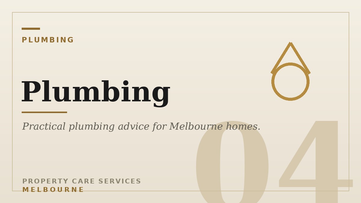 How to Prepare Your Plumbing for a Melbourne Winter